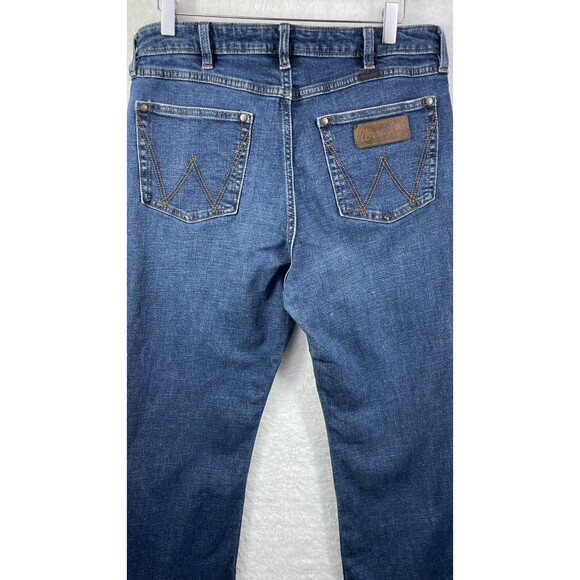 Vintage Wrangler Flare Wide Leg 31x32 (31x31) Wrangler High Rise Flare Jeans 11 - Picture 6 of 13